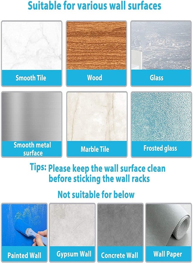 Swaze Adhesive Mop Holder and Broom Holder Wall Mounted Steel | Broom Stick Holder Wall Mounted for Home No Drilling (1 slot - Pack of 1) - Image 4